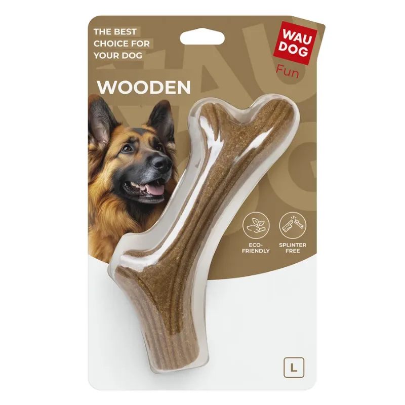 Игрушка для собак Рог, 24 см, L WAUDOG Fun Wooden Horn Chew Toy