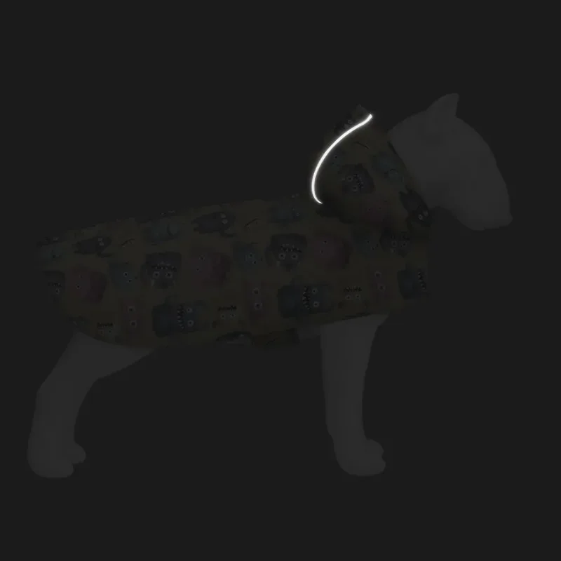 Дощовик-накидка з капюшоном для собак «Мохнаті монстри», S WAUDOG Clothes Dog Raincoat Furry Monsters