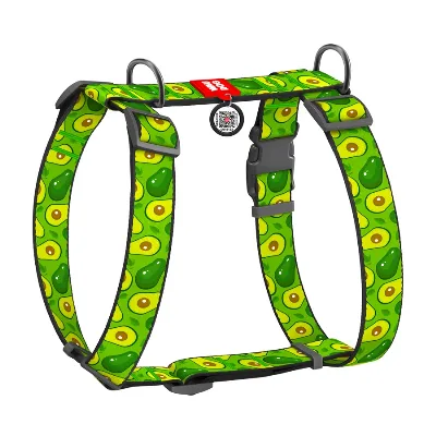 Шлея для собак анатомічна H-подібна «Авокадо», XL WAUDOG Nylon Anatomic Harness Avocado