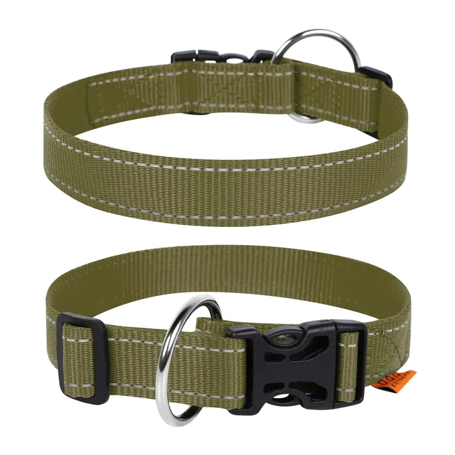 Нашийник з нейлону регульований, S, хакі Dog Extreme Collar