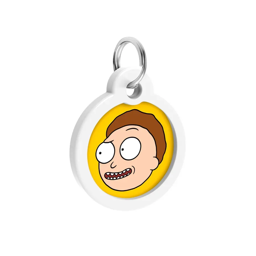 Адресник для собак і котів металевий, коло «Рік та Морті 2», S WAUDOG Smart ID Tag Rick and Morty 2