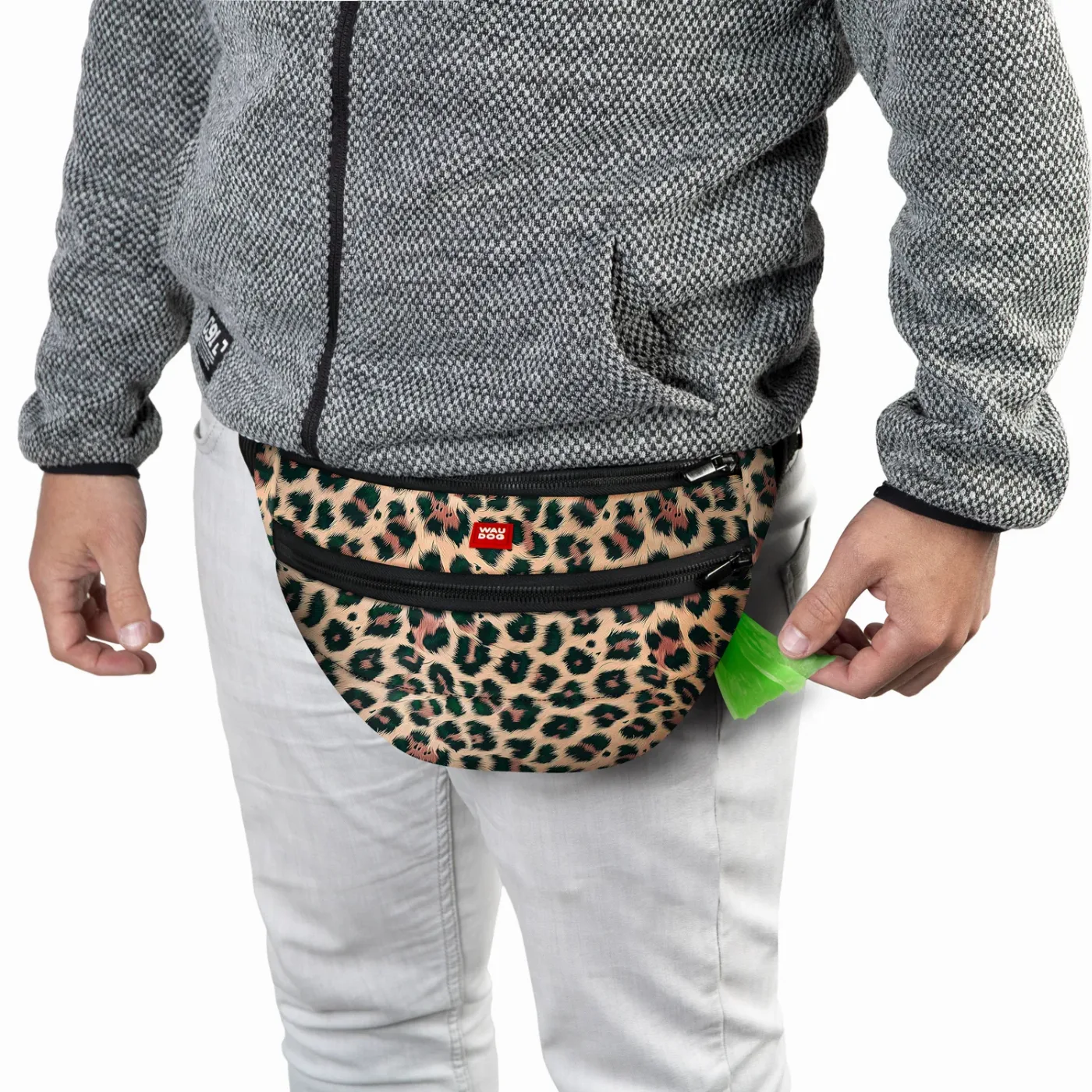 Поясна сумка-бананка, розмір 33*17*10 см «Леопард» WAUDOG Family Waist Bag Leopard
