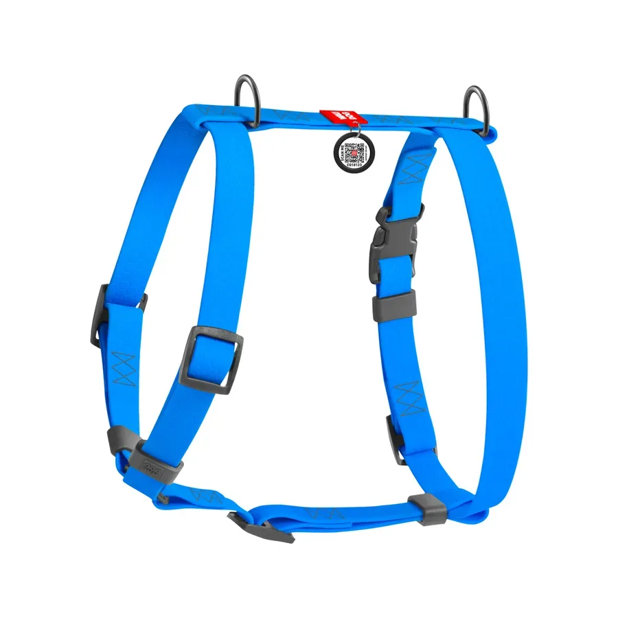 Шлея для собак водостійка анатомічна Н-подібна, L, блакитний WAUDOG Waterproof Anatomic Harness