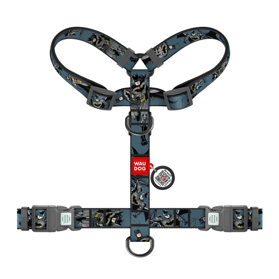 Шлея для собак анатомічна H-подібна «Тінь Бетмена», XL WAUDOG Nylon DC Comics Harness Batman Shadow