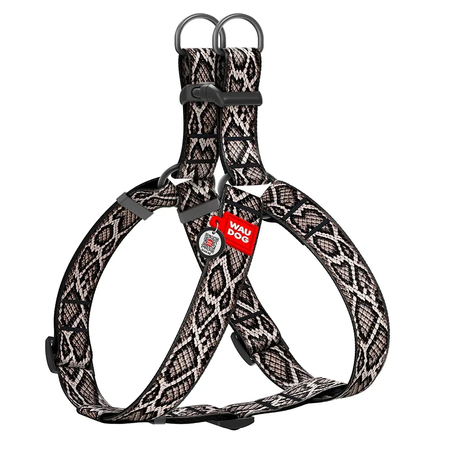 Шлея для собак «Змія», XL WAUDOG Nylon Harness Snake