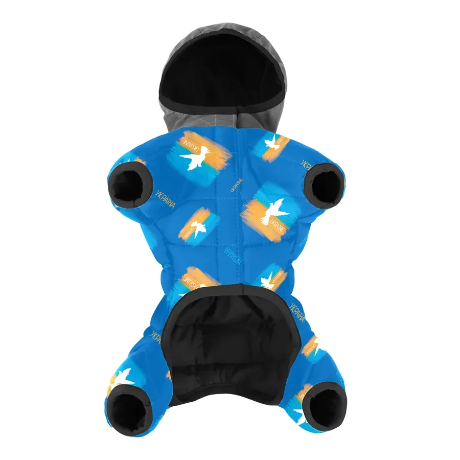 Комбінезон для собак «Прапор», L55 WAUDOG Clothes Dog Jumpsuit Flag