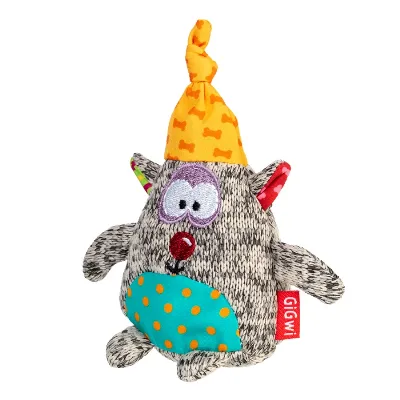 Іграшка для собак Ведмідь з пищалкою, текстиль, 10 см GiGwi Plush Friendz Bear Plush Toy