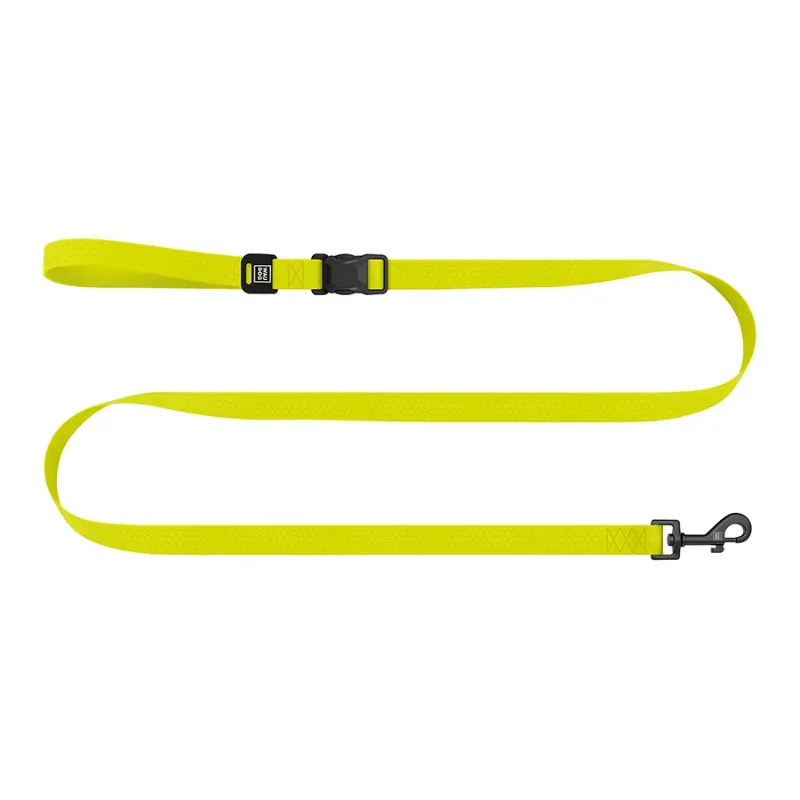 Повідець для собак регульований водостійкий, M, лимонний WAUDOG Magnet Adjustable Leash