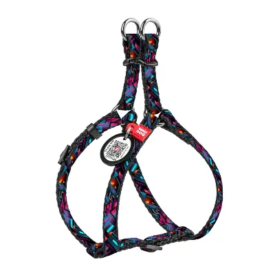 Шлея для котів та дрібних порід собак «Нескінченні світи», XS WAUDOG Nylon Harness Endless Worlds