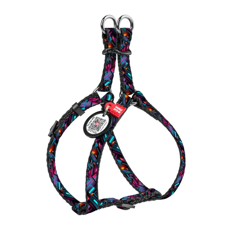 Шлея для котов и мелких пород собак «Бесконечные миры», XS WAUDOG Nylon Harness Endless Worlds