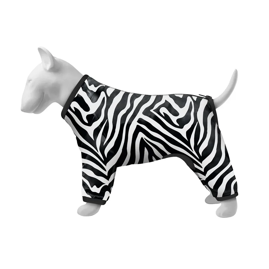 Вітровка для собак «Зебра», L50 WAUDOG Clothes Dog Windbreaker Zebra
