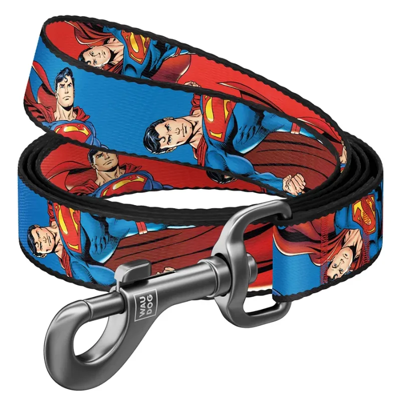 Повідець для собак нейлоновий «Сила Супермена», L-XXL WAUDOG Nylon DC Comics Leash Superman Power
