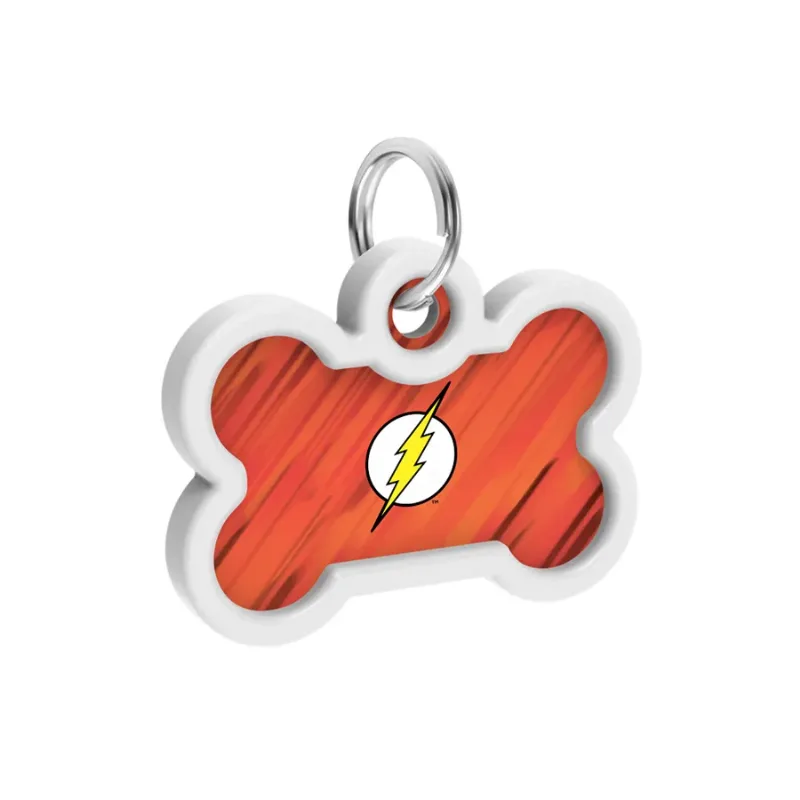 Адресник для собак и котов металлический, кость «Флеш лого», M WAUDOG Smart ID Tag Flash Logo