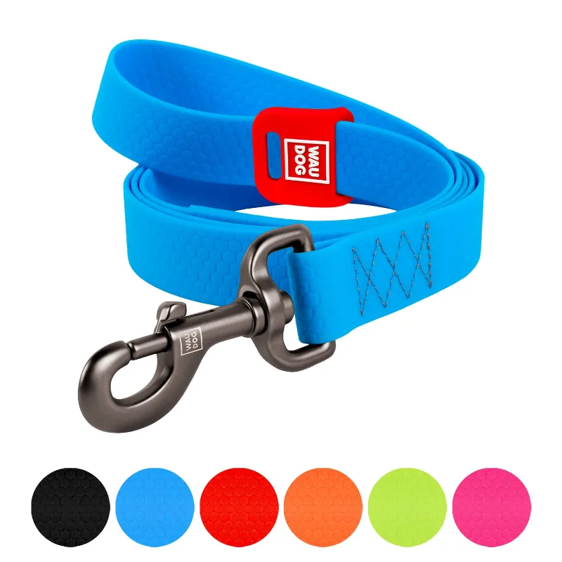 Поводок для собак водостойкий, 15 мм × 500 см, S, голубой WAUDOG Waterproof Leash