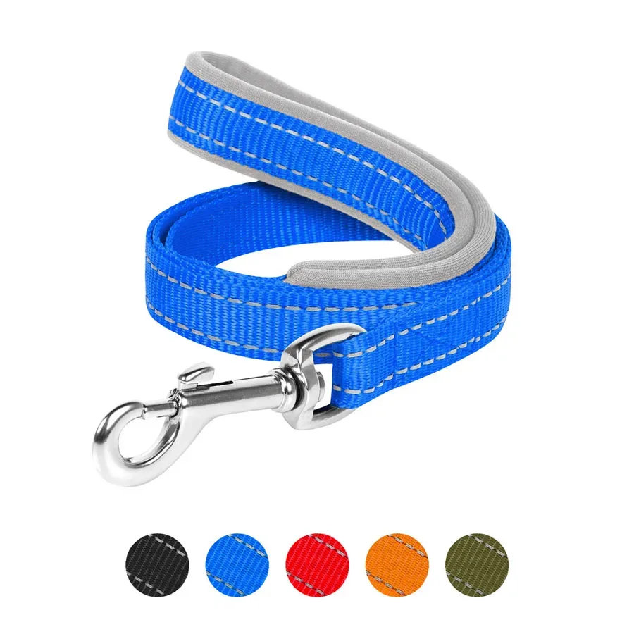 Повідець з нейлону з прогумованою ручкою, M, блакитний Dog Extreme Leash