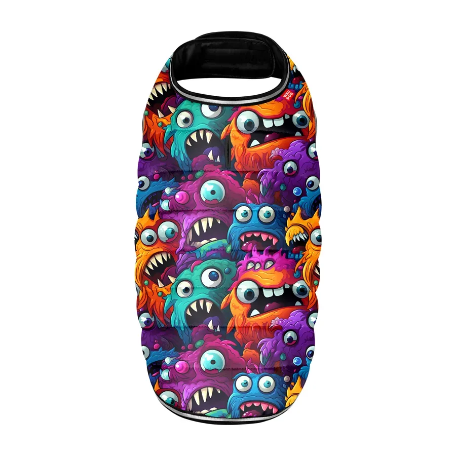 Курточка-накидка для собак «Зубасті монстри», XL WAUDOG Clothes Dog Cape Jacket Toothy Monsters