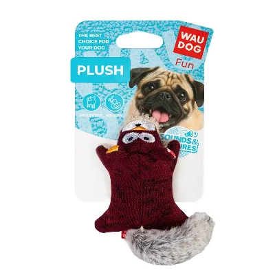 Игрушка для собак Белка, трикотаж, S WAUDOG Fun Plush Squirrel Squeaky Toy