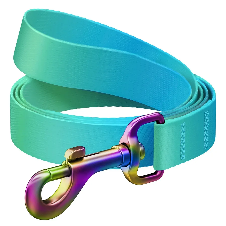 Поводок для собак нейлоновый, градиент, L-XXL, голубой WAUDOG Nylon Recycled Leash