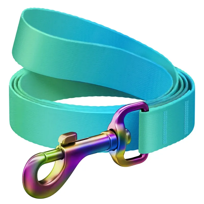 Поводок для собак нейлоновый, градиент, L-XXL, голубой WAUDOG Nylon Recycled Leash