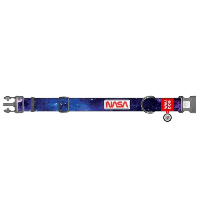Нашийник для собак нейлоновий «NASA21», XXL WAUDOG Nylon Collar NASA21