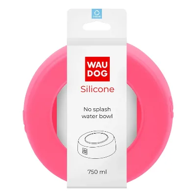 Миска-непроливайка, 750 мл, розовый WAUDOG Silicone Bowl