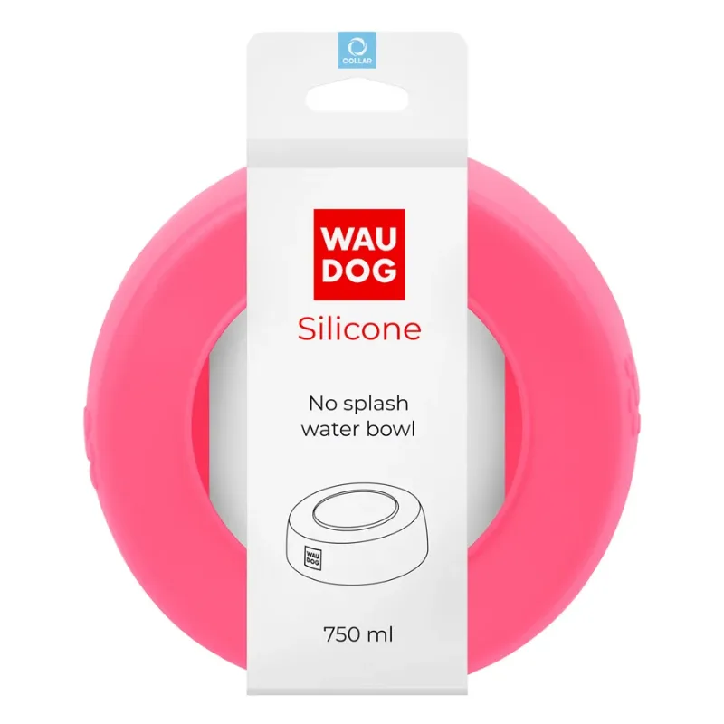 Миска-непроливайка, 750 мл, рожевий WAUDOG Silicone Bowl