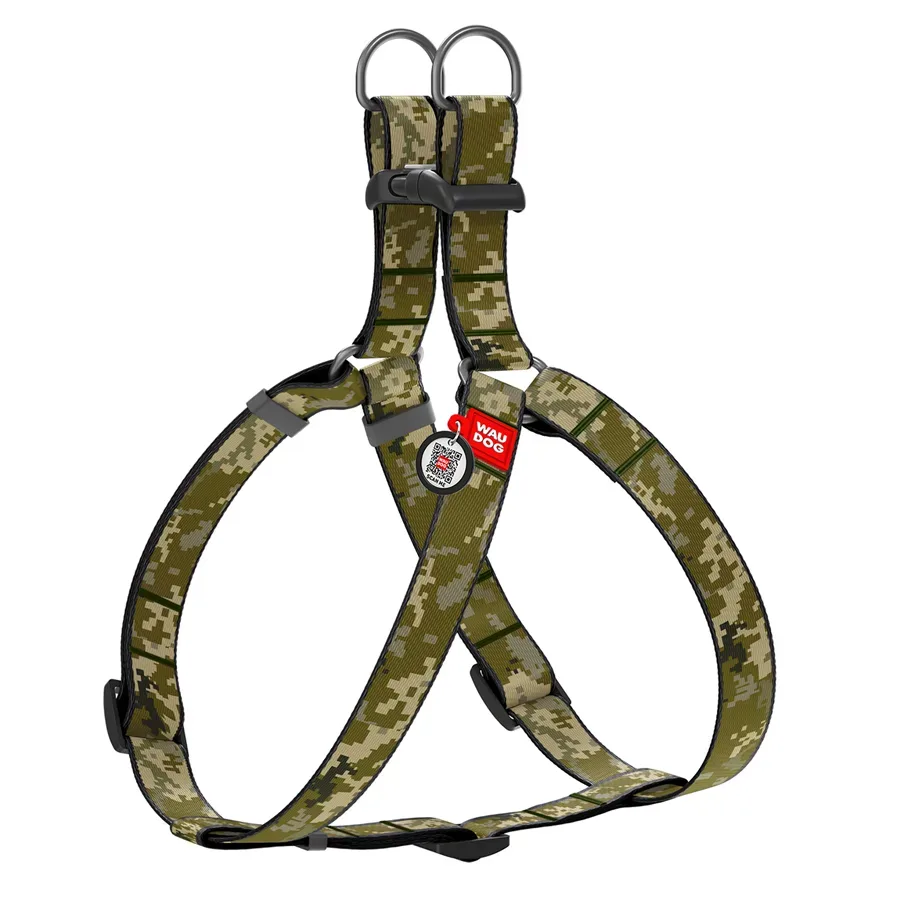 Шлея для собак «Мілітарі», S WAUDOG Nylon Harness Military