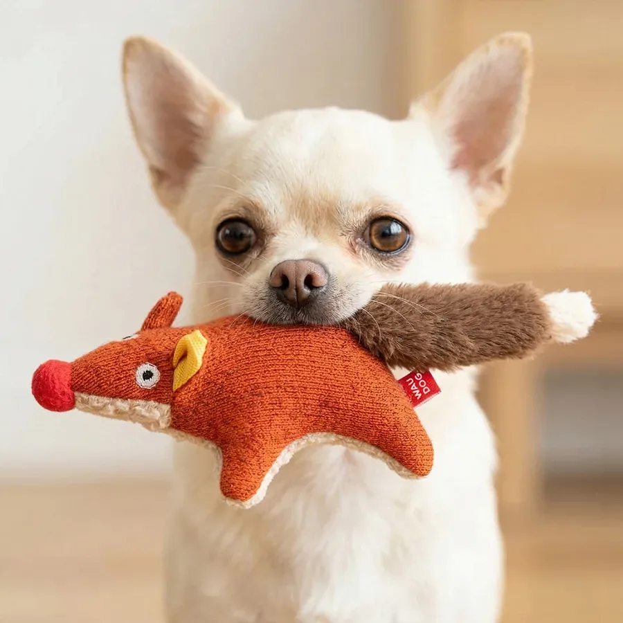 Игрушка для собак Лиса, трикотаж, S WAUDOG Fun Plush Fox Squeaky Toy