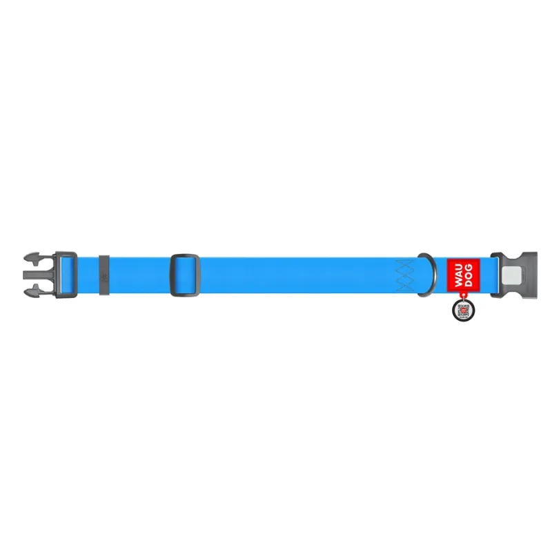 Нашийник для собак водостійкий, пластикова пряжка, XXL, блакитний WAUDOG Waterproof Collar