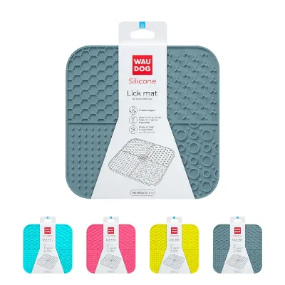 Килимок для злизування, 190х190х10 мм, сірий WAUDOG Silicone Lick Mat