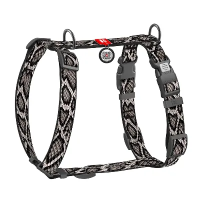 Шлея для собак анатомічна H-подібна «Змія», M WAUDOG Nylon Harness Snake