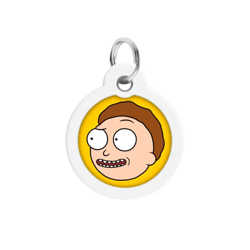 Адресник для собак і котів металевий, коло «Рік та Морті 2», S WAUDOG Smart ID Tag Rick and Morty 2