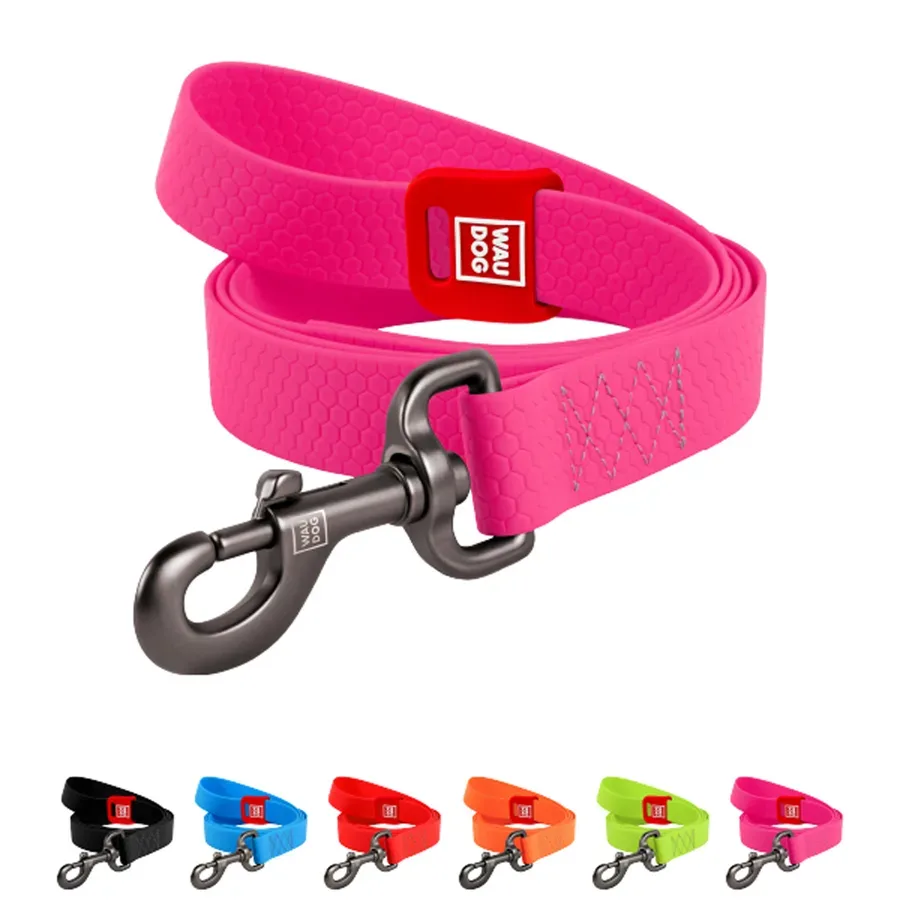 Поводок для собак водостойкий, 20 мм × 305 см, M, розовый WAUDOG Waterproof Leash