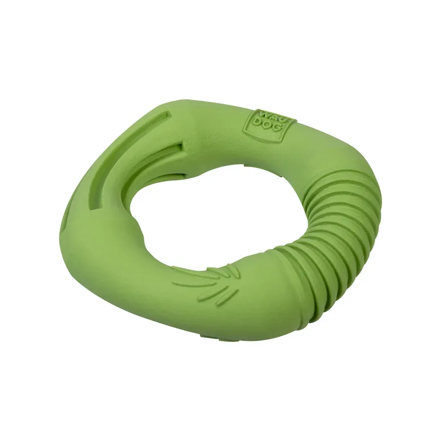 Іграшка для собак Кільце, біорозкладна гума, 12 см, зелена WAUDOG Fun Natural Ring Toy
