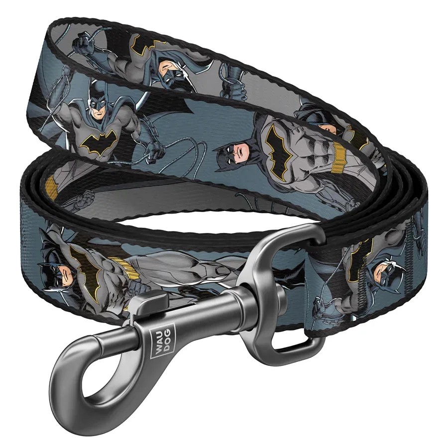 Повідець для собак нейлоновий «Тінь Бетмена», L-XXL WAUDOG Nylon DC Comics Leash Batman Shadow