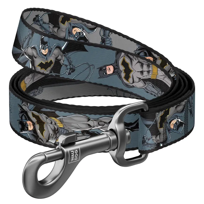 Повідець для собак нейлоновий «Тінь Бетмена», L-XXL WAUDOG Nylon DC Comics Leash Batman Shadow