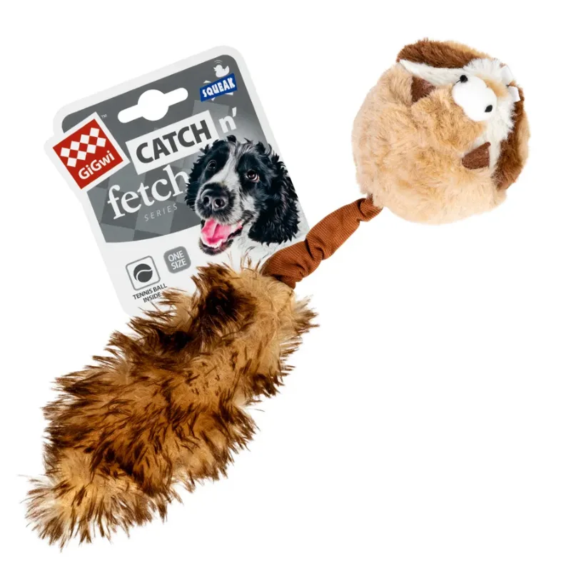 Игрушка для собак Барсук с 2-мя пищалками, искусственный мех, 26 см GiGwi Catch&fetch Plush Toy