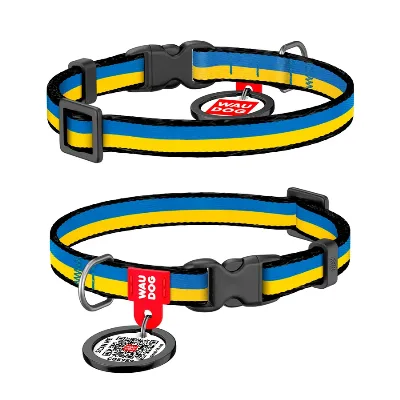 Нашийник для собак нейлоновий «Colors of freedom», XS WAUDOG Nylon Collar Colors of Freedom
