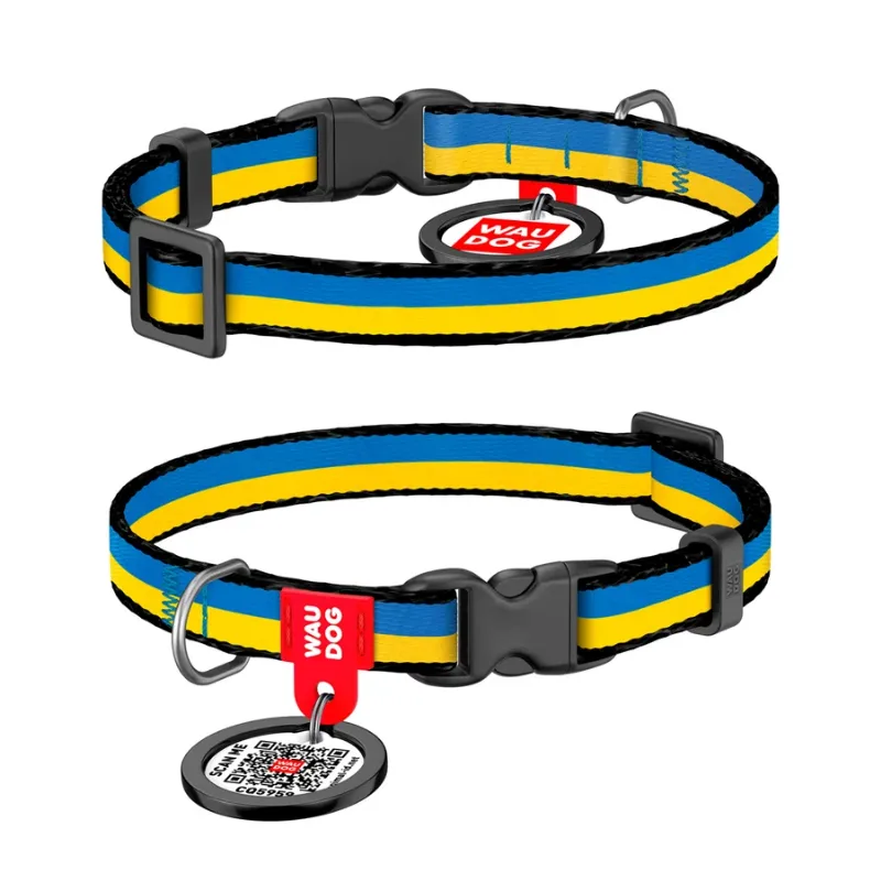 Нашийник для собак нейлоновий «Colors of freedom», XS WAUDOG Nylon Collar Colors of Freedom