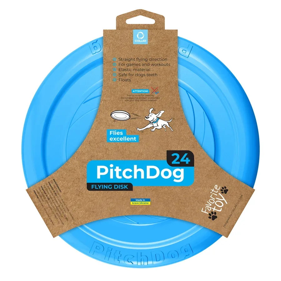 Ігрова тарілка для апортировки, блакитний PitchDog Flying Disc