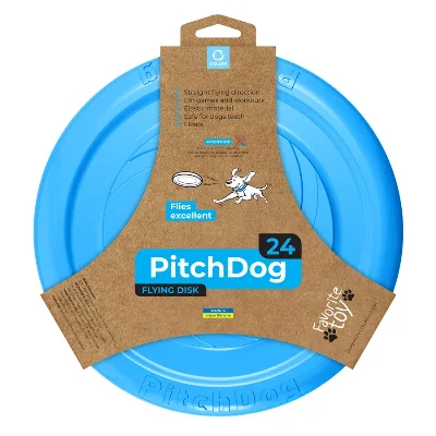 Ігрова тарілка для апортировки, блакитний PitchDog Flying Disc