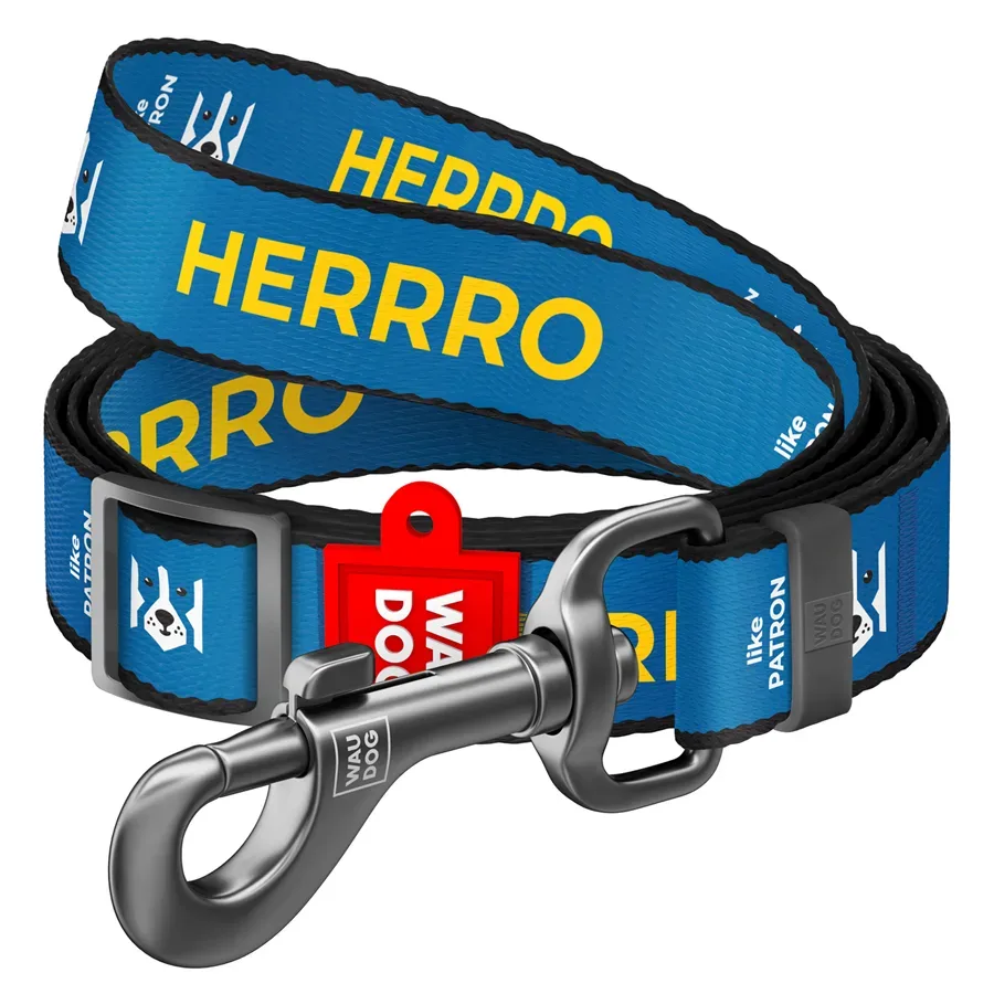 Повідець для собак з нейлону регульований «Патрон», L-XXL WAUDOG Nylon Leash Patron