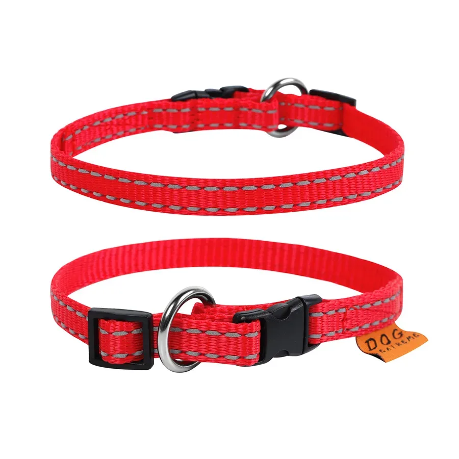 Ошейник нейлоновый регулируемый, XS1, красный Dog Extreme Collar