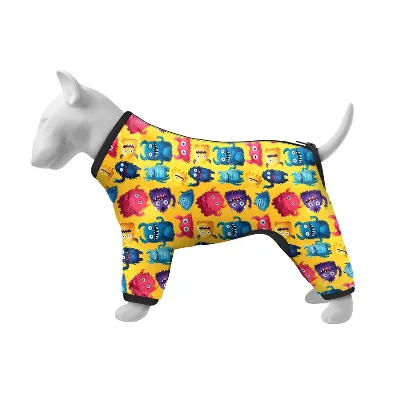 Вітровка для собак «Мохнаті монстри», L55 WAUDOG Clothes Dog Windbreaker Furry Monsters