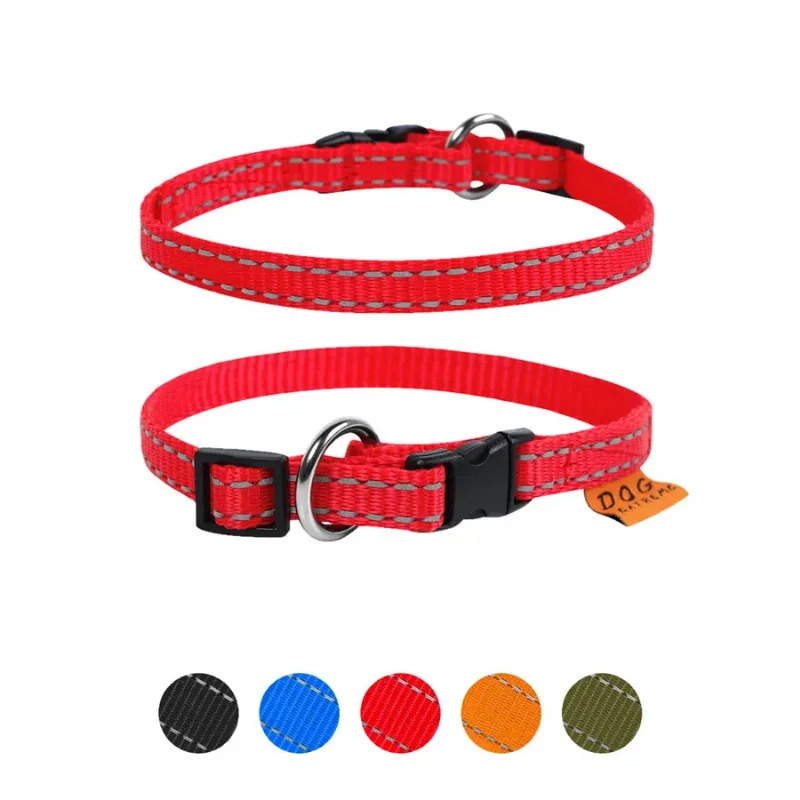 Ошейник нейлоновый регулируемый, XS1, красный Dog Extreme Collar