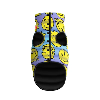 Курточка для собак «Смайлы на голубом», M45 WAUDOG Clothes Dog Jacket Smileys on Blue