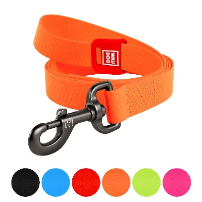 Повідець для собак водостійкий, 25 мм × 500 см, L-XXL, помаранчовий WAUDOG Waterproof Leash