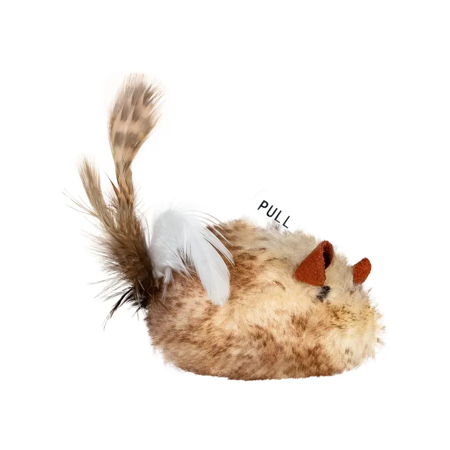 Іграшка для котів Мишка зі звуковим чипом, штучне хутро, 130 мм WAUCAT Fun Melodic Mouse Interactive Toy