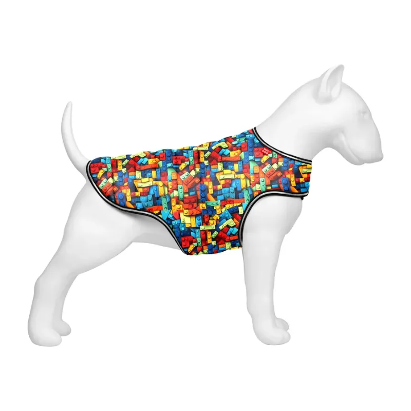 Курточка-накидка для собак «Блоки», XL WAUDOG Clothes Dog Cape Jacket Blocks