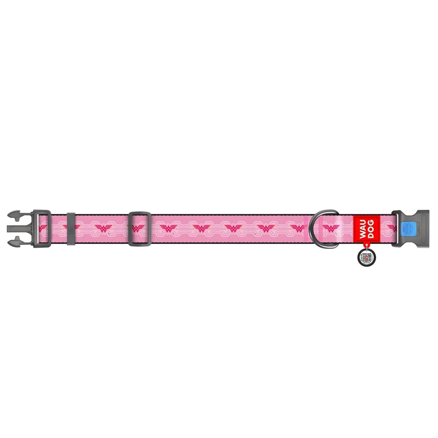 Ошейник для собак нейлоновый «Чудо-женщина 1», XXL WAUDOG Nylon Collar Wonder Woman 1